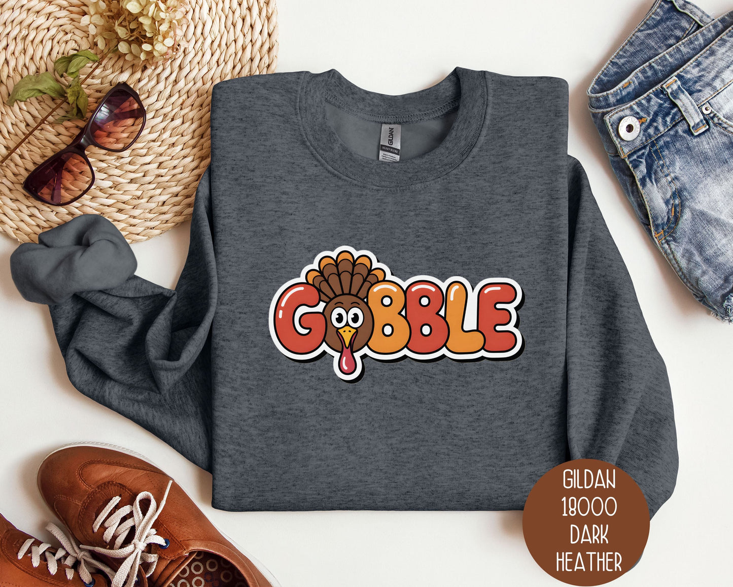 Gobble Thanksgiving Sweatshirt-4