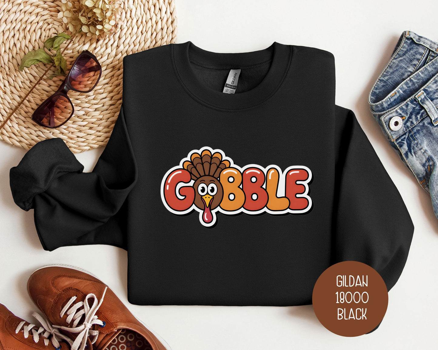 Gobble Thanksgiving Sweatshirt-0