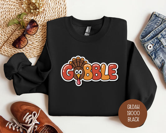 Gobble Thanksgiving Sweatshirt-0
