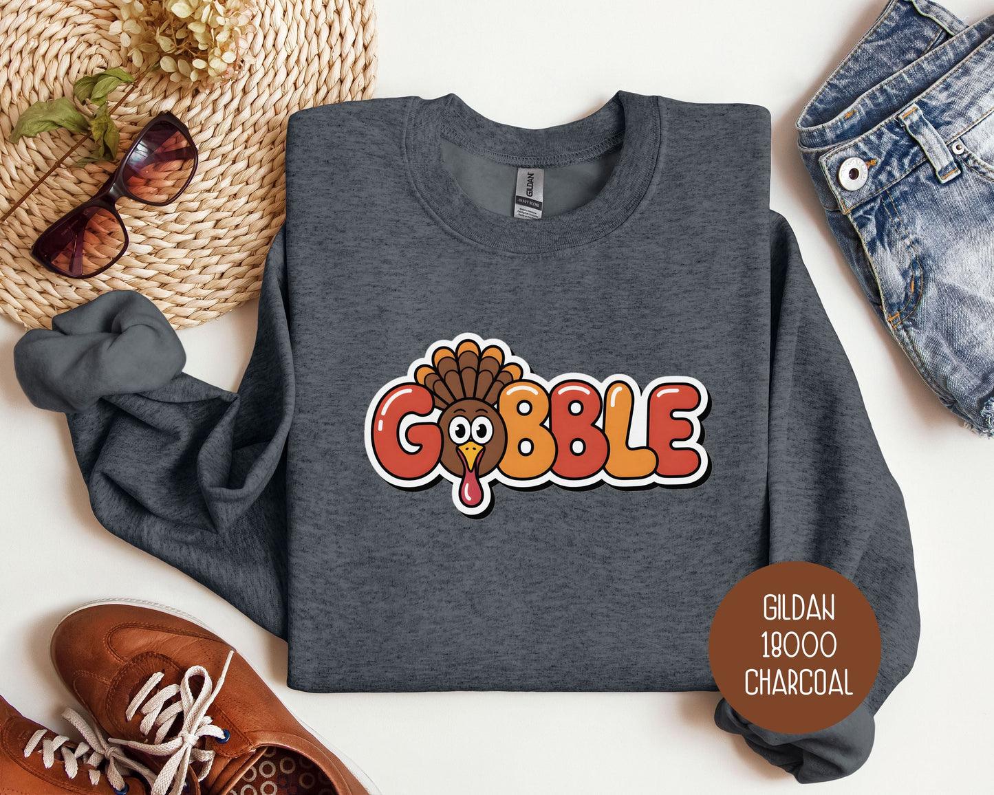 Gobble Thanksgiving Sweatshirt-2