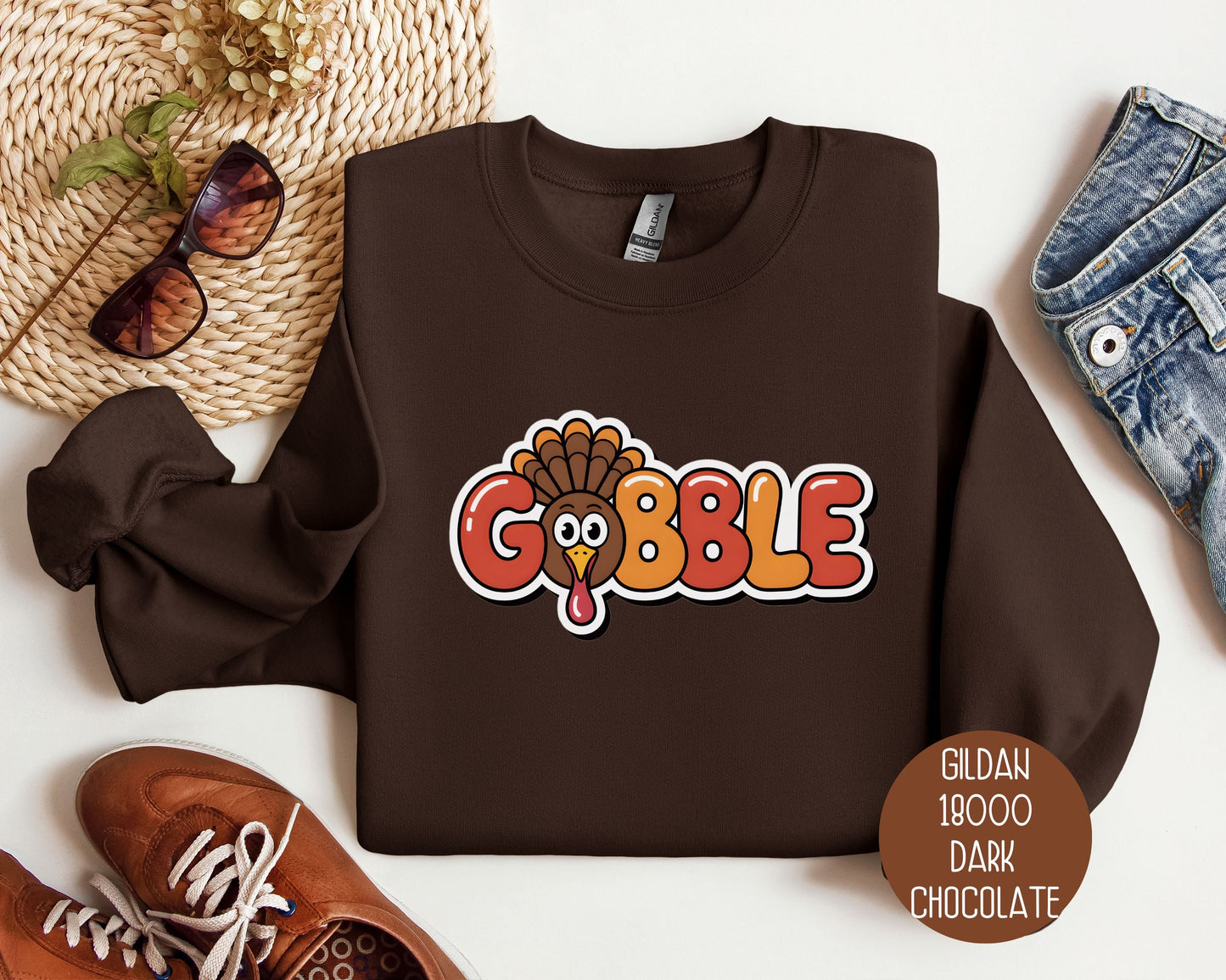 Gobble Thanksgiving Sweatshirt-3