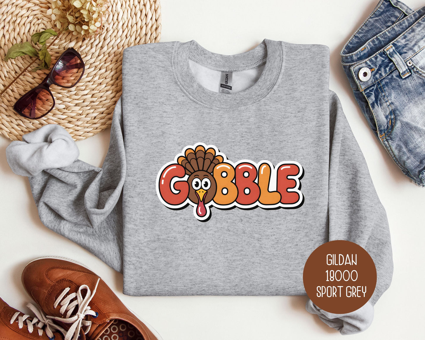 Gobble Thanksgiving Sweatshirt-7