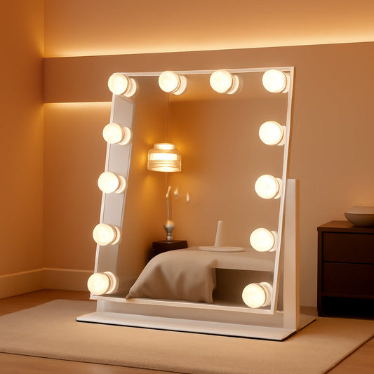 13 By 11 Lighted Makeup Vanity Mirror 12 Dimmable Bulbs-0